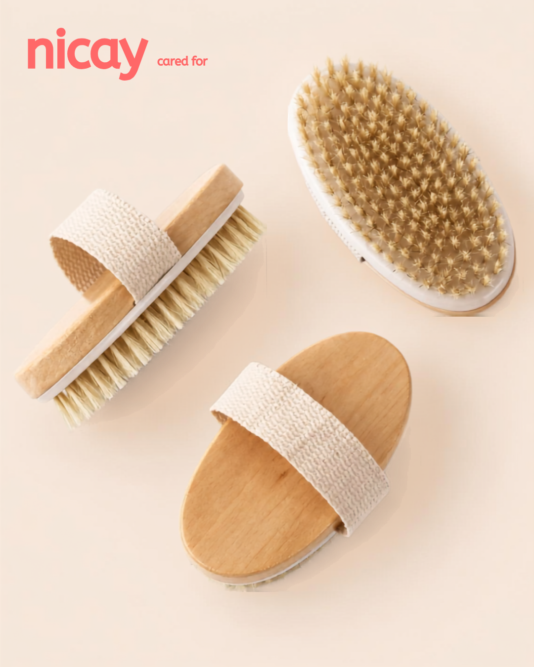 Exfoliating Scrub Glove & Bamboo Bath Brush Set (2 Pieces)